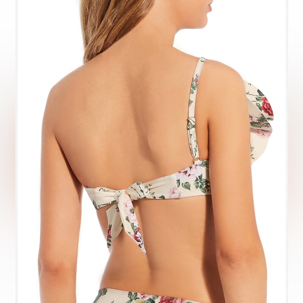 NWT Antonio Melani x The Style Bungalow Miraflores Floral Rosette Swim Top Sz L - Picture 2 of 9